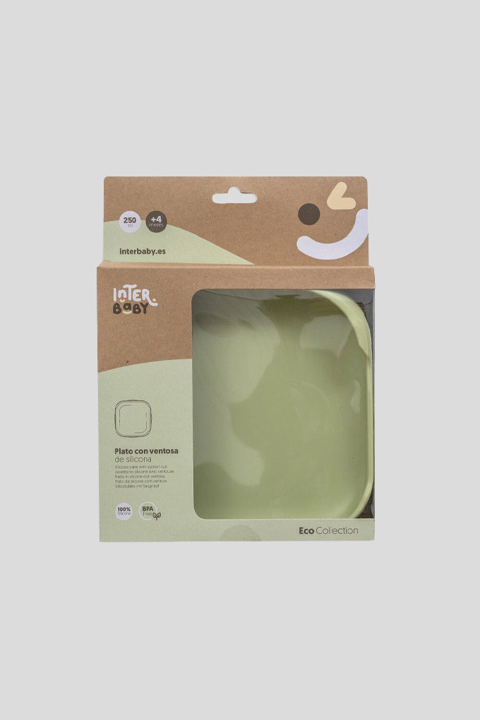 Prato de silicone com ventosa