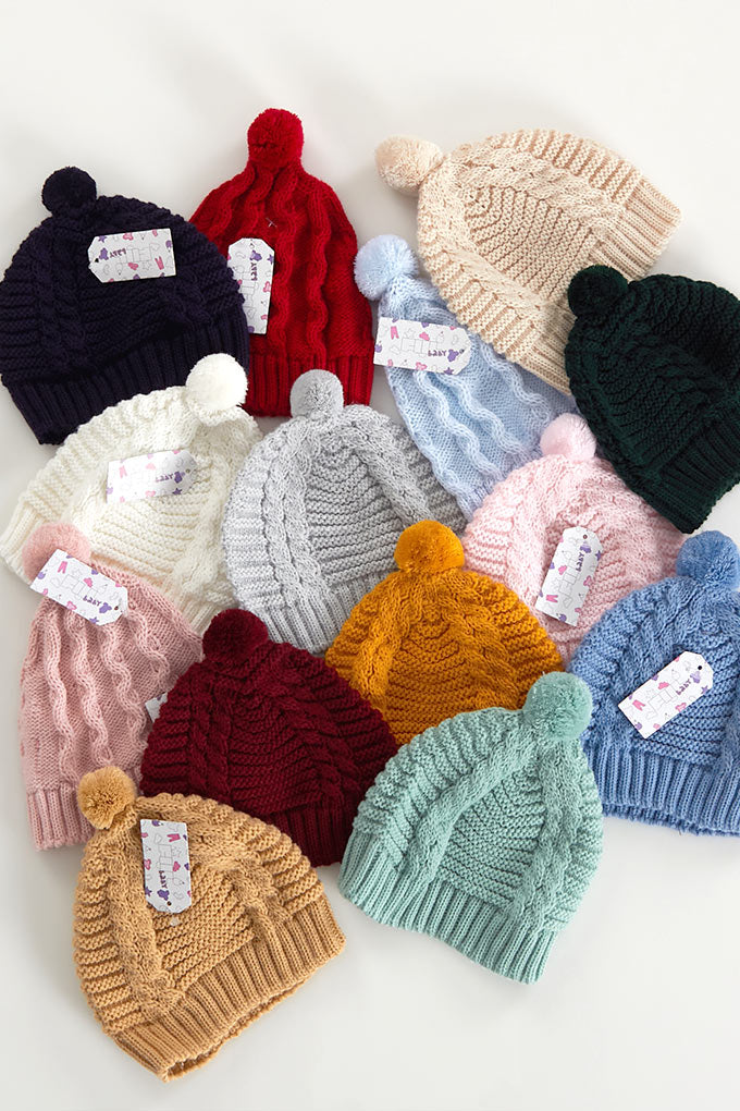 Gorro de malha com pompom