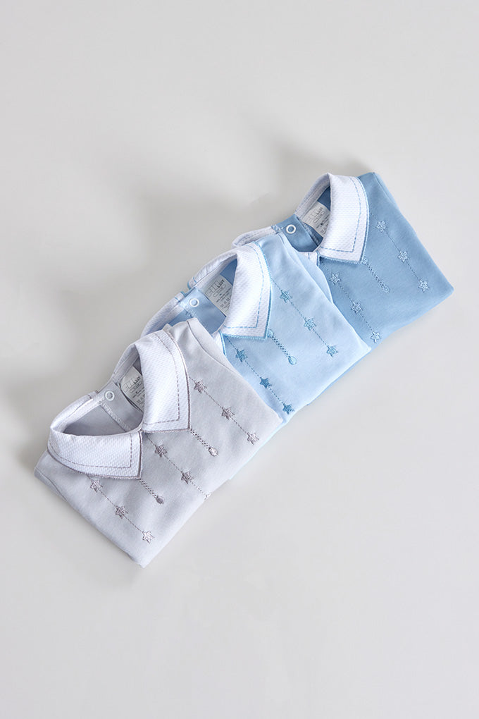 Babygrow de algodão bordado