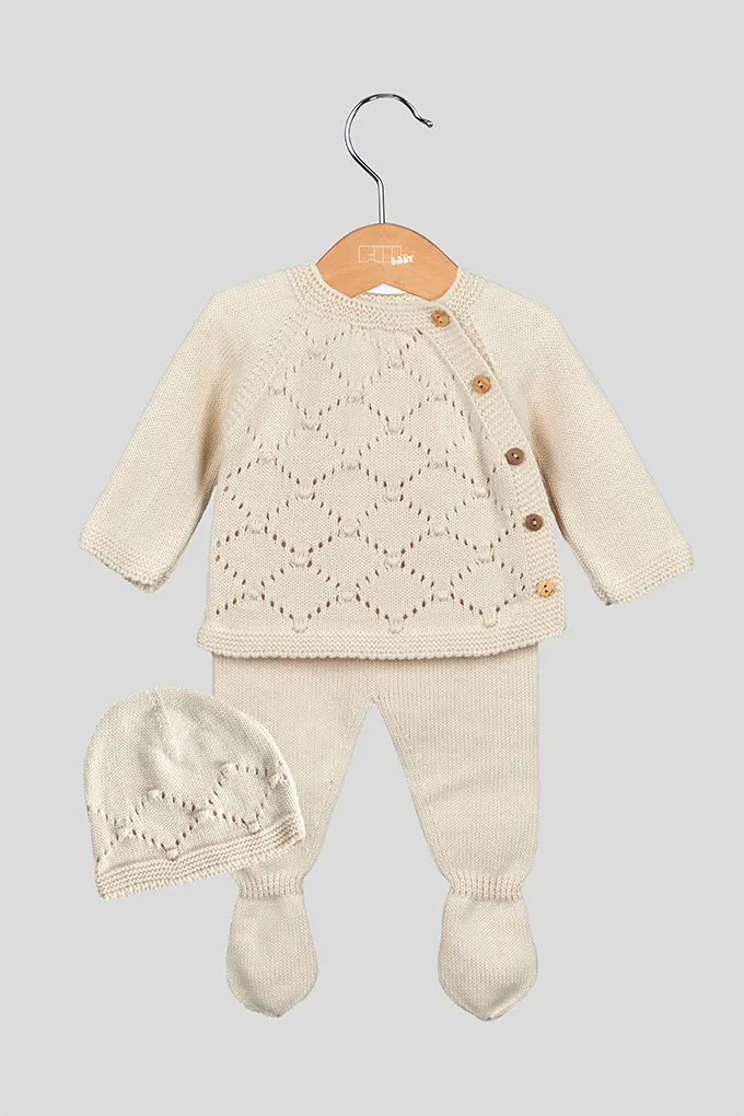 Conjunto de malha losangos (3 peças)